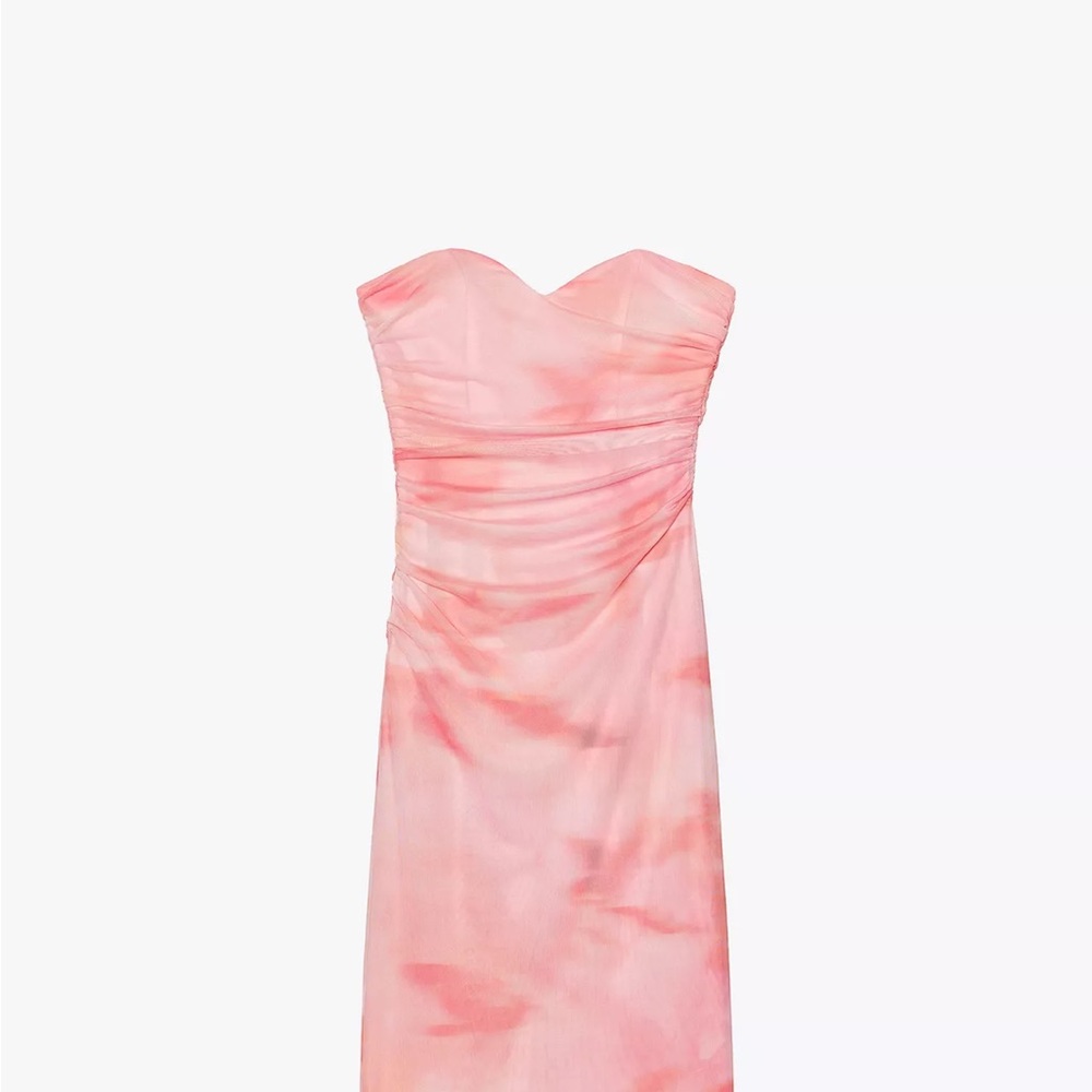 Zara Pink Strapless Dress